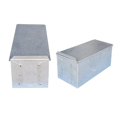Aluminum 5 x 12 x 5 Inch 1 kg Single Bread Mould With Dhakkan Lid(Pack-2 Pcs)