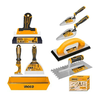Ingco 8 Pcs Bricklaying & Plastering Household Hand Tools Set (COS23076)