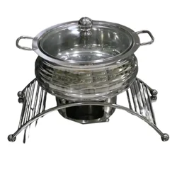 Premium Quality Stainless Steel Bridge Type Chafing Dish With 6 Liter Capacity