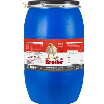 Broiler+ Weight Gainer Poultry Feed Supplement 40 Kg Drum FCR Growth Promoter for chicken,chicks and birds