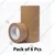 6 Pcs, 48 mm x 55 mm Brown BOPP Packaging Tape For Packaging, Decorating And DIY Works