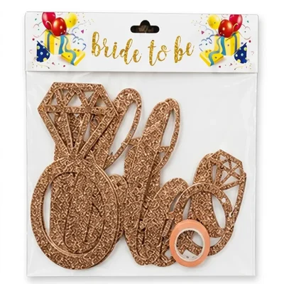 Colourful Brown Glitter Bride To Be Party Banner for Bachelorette Photo Props Decoration Events Supplies(Pack-100)