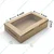 100 Pcs, 9x6x2 Inch Kraft 350 GSM Window Brownie Box || Ideal For 6 Brownies, Sliced Cakes and Bakery Takeaway