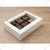 100 Pcs, 9x6x2 Inch 320 GSM Window Brownie Box for 6 Brownies|| Ideal for Twin Brownies, Sliced Cakes, Bakery Takeaway