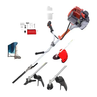 Heavy Duty Brush Cutter with Hedge Trimmer Attachment, 4 Stroke 31cc