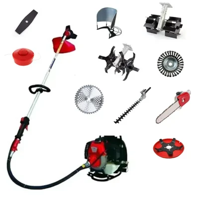 Heavy Duty 9 in 1 Multiple Attachments 2 Stroke 52 CC Back Pack Brush Cutter Machine