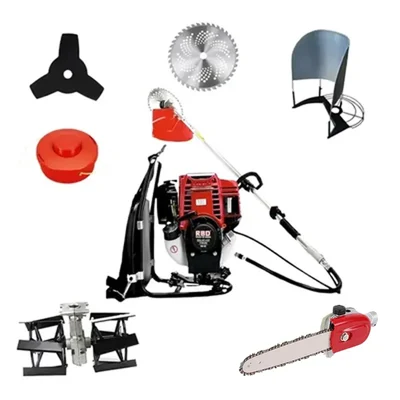 RBD 5 in 1 Backpack Brush Cutter, 50cc 4 Stroke Engine With Weeder and Chainsaw Attachments (2 Years Warranty)