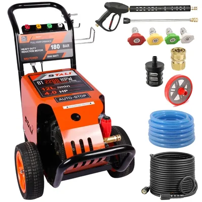 Btali (BT 2200 HPW) 4 HP 180 Bar Proline High-Pressure Washer With 12 LPM Flow Including All Required Accessories