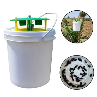 4 Pieces of Phero-Sensor Bucket Trap for Rhynchophorus Ferrugineus in Agricultural Field