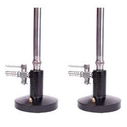Pack of 2 Pcs Bello Bunsen Burner With Stop Cock And Brass Pipe for Lab Usage
