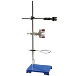 SBT Set of 4 Items Iron Burette Stand/ Retort Stand with Heavy Base, Rod with Fisher Clamp for Laboratories