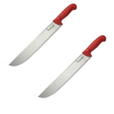 Smart Chef (LB-X125C) Stainless Steel Butcher Knife, 18 inch Blade (2pcs) for Meat Processing, Large Animal Butchery