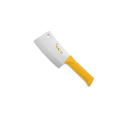 Smart Chef (AS01609-01) SS Chopper Knife with Yellow Handle, 6 inch Blade for Kitchen Meat Butchery(Pack-1 pc)