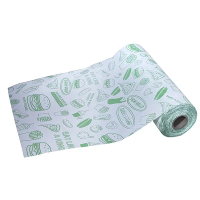 2 Kg Gross, 12 Inch 45 GSM Butter Paper Roll for Fast Food Packaging