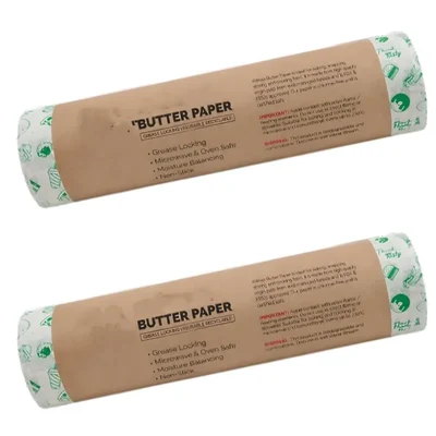 1kg x 2 pcs Grease Lock Butter Paper Roll, Non-Stick Paper, Microwave, Oven Safe for Baking, Roasting, Tiffin Packing