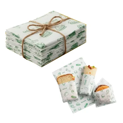 100pcs Butter Paper Sheets (10 x 10 inch) , Non-Sticky Premium Sheets for Roti, Chapati, Burger, Sandwich Wrap