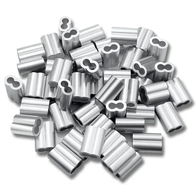 Premium Quality Aluminum Crimping Loop Sleeves, Cable Ferrule Wire Rope Connectors(Size-1.5 mm,Pack-50 pcs)