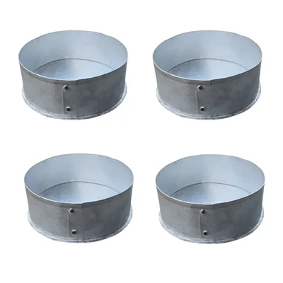 Heavy Duty Long Lasting (Pack of 4) Aluminum 6 inch Round Shape Cake Moulds for Professional Bakery Use
