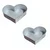 Aluminium 6 inch (Pack of 2) Heart Shape Cake Mould For Bakery Use