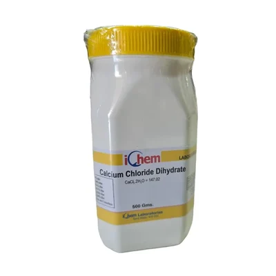 ICHEM Calcium Chloride Dihydrate L.R 500GM Assay 97% Min Crystal Reagent