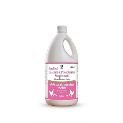 VarahVet Calcium & Phos. Supplement - Bone Strength & Egg Shell Fortifier(Pack-100ml)