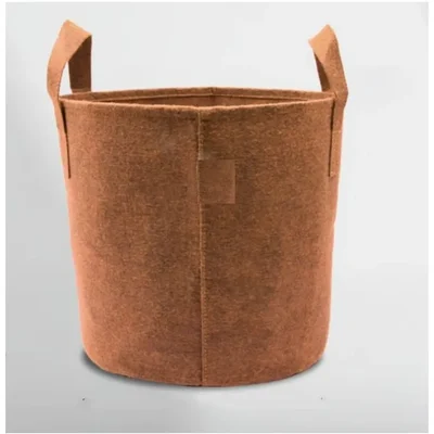 Shiv Biotech Camel Round Shape Reusable Geo Fabric Grow Bag (12 x 12 Inch) | Suitable for Gardening and Nursery