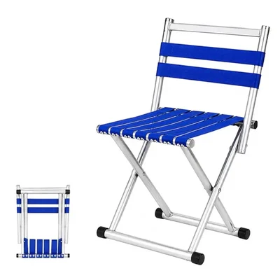 EYUVAA LABEL 2-in-1 Foldable Camping Chair and Stool Heavy Duty Stainless Steel Outdoor Chair for Fishing & Travel