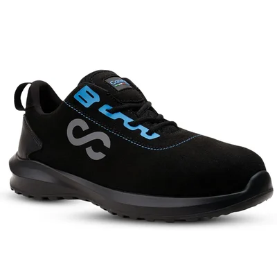 Canvas Club GENOA Steel Toe Suede Safety Shoe (Black, S2)(Size-6)