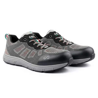 Canvas Club PISA Safety Shoe, Breathable Upper, 200J Fiber Glass Toe Cap, Phylon Rubber Sole(Size-6)