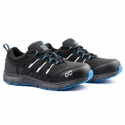 Canvas Club RIVA Safety Shoe, 200J Steel Toe Cap, Phylon Mid-Sole & Rubber Out-Sole, Blue(Size-6)