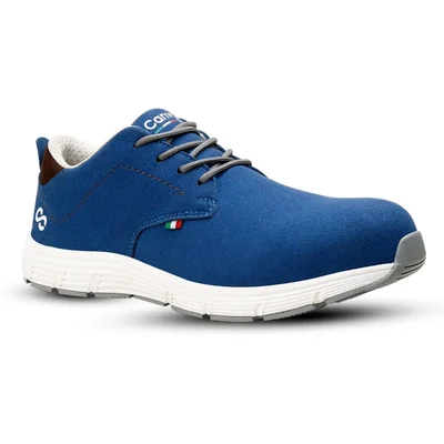 Canvas Club VENICE Fiber Toe Suede Safety Shoe, Suitable for Automotive (Blue, S1)(Size-6)