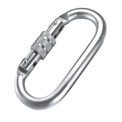 Gravitech Alloy Steel Climbing Carabiner Pack of 1, 5, 20, 50 For Fall Protection, Minimum Breaking Strength 25 KN (GI-SK-01)(Pack-1)