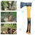 Heavy Duty Carbon Steel Axe with Fiberglass Handle for Multipurpose Use
