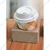 100 Pcs, Cardboard Take Away Single Cup Holder for Hot or Cold Beverages