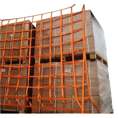 Lift-UP EdgeGuard 2.5m x 2.5m Polyester Webbing Cargo Net with 20cm Mesh Loop Ends for Truck Load Securing