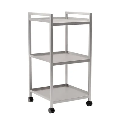 Vinayak Machines 3 Shelf Stainless Steel Multipurpose Cart Trolley with Wheels (40 L x 40 W x 76 H Cm)