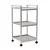 Vinayak Machines 3 Shelf Stainless Steel Multipurpose Cart Trolley with Wheels (40 L x 40 W x 76 H Cm)