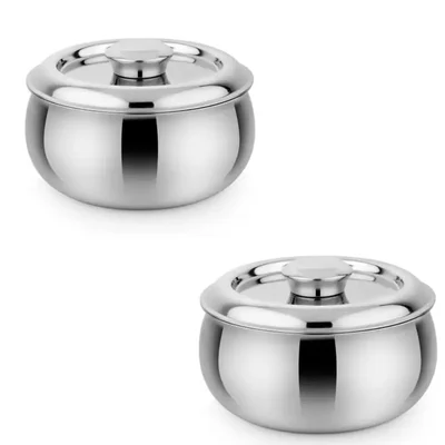 Losange 10 hrs  2 pcs Casserole ( 1000 + 1000 ml), Stainless Steel Body