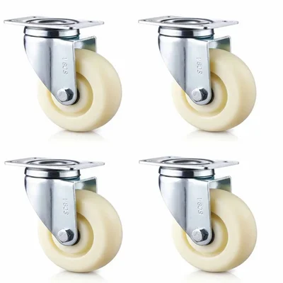 Heavy Duty 50 MM / 2 Inch Double Bearing Plate Type Swivel Caster Wheel ( Pack of 4)