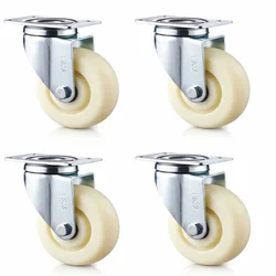 Heavy Duty 50 MM / 2 Inch Double Bearing Plate Type Swivel Caster Wheel ( Pack of 4)