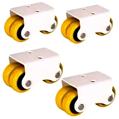 Acwheel 4 Pcs 30 mm Four Castor Wheel, 120 Kg Load Capacity,14 Gauge Steel Plate & 38 mm Overall Height