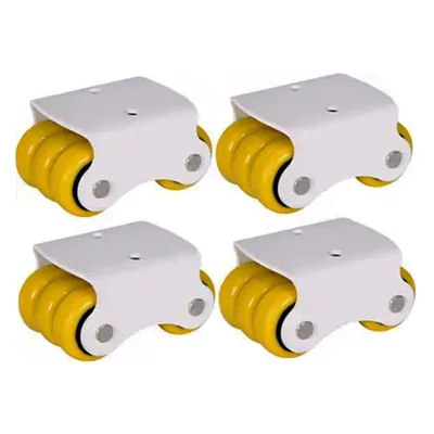 Acwheel 4 Pcs 30 mm Moving Sixer Castor Wheel, 175 Kg Load Capacity,14 Gauge Steel Plate & 48 mm Overall Height