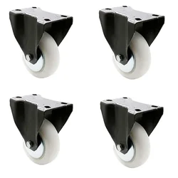 Premium Quality 100 x 50 mm Fix Castor Wheel, 5 mm Steel Plate (Pack Of 4 Pcs)