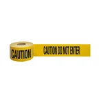 Warnmat Caution Do Not Enter 60 Meter Barricade Tape, 3 Inch High-Visibility Yellow Safety Warning Roll