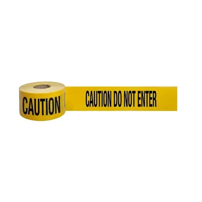 Warnmat Caution Do Not Enter 60 Meter Barricade Tape, 3 Inch High-Visibility Yellow Safety Warning Roll(Pack-1)