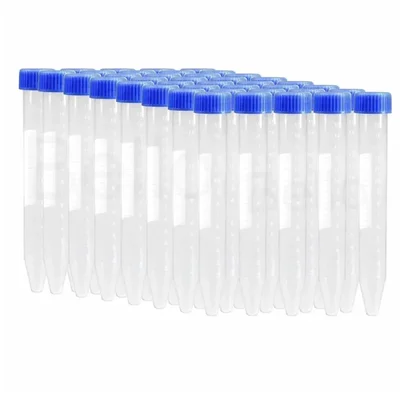 SBT 55 pcs 15ml 120mmX15mm Centrifuge Conical Bottom Tubes with Graduation Marks and Screw Caps