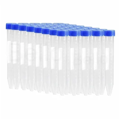 SBT 90 pcs 15ml 120mmX15mm Centrifuge Conical Bottom Tubes with Graduation Marks and Screw Caps