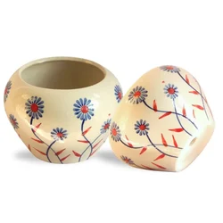 Ecofynd 4 inches Ceramic Plant Pot | Decorative Indoor Flower Pots for Home Decoration (CPOT034)