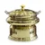 Hammered Stainless Steel Golden Round 8ltr Chafing Dish with Lid(Pack-Pack of 4)
