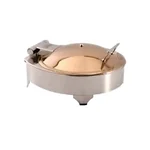 Round Stainless Steel Chafing Dish Cover Rose Gold With W/E Frame for Commercial Use